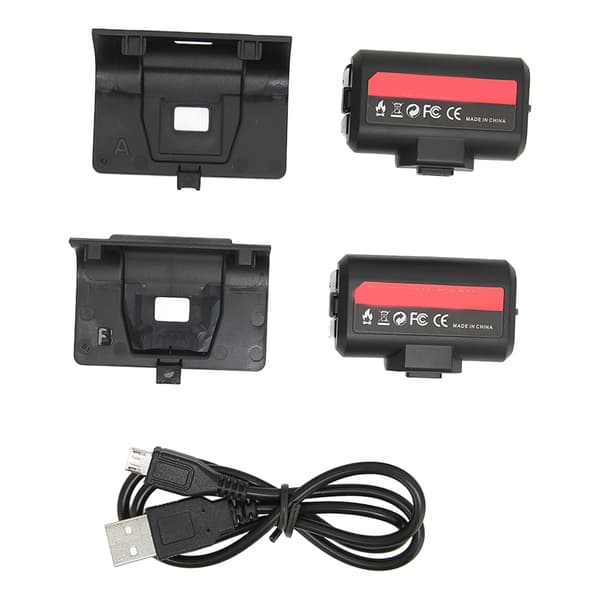 Dobbelt oplader til Xbox Controller Gamepad, dobbelt opladerstation med 2 1100mAh genopladelige batterier