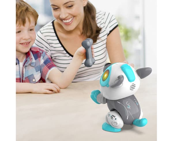 Børne Stemmestyret Touch Sensing Elektronisk Robot Hund Intelligent Smart Legetøj - Brun