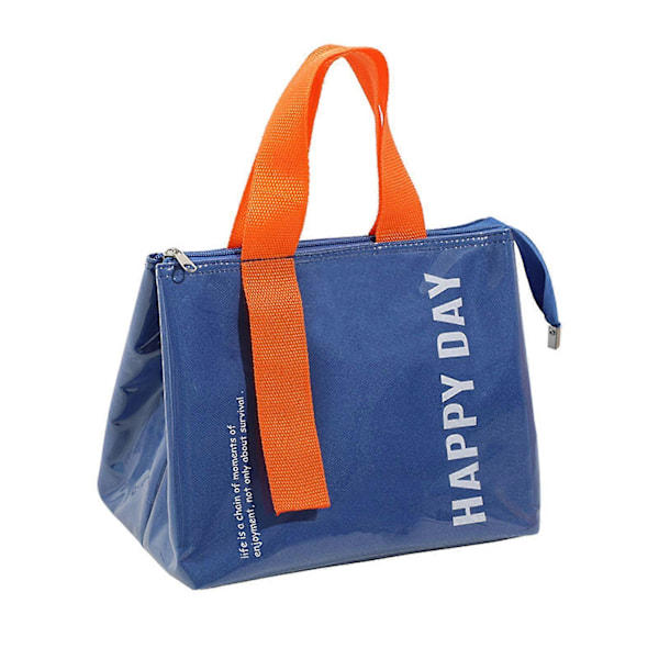 Vattentät Förtjockad Isolerad Lunchväska Enkel Enfärgad Matlådeväska Royal Blue