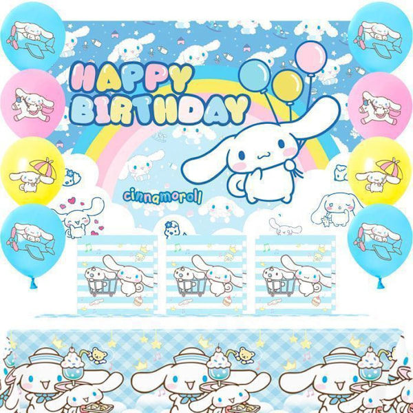 Dekoration Födelsedag Sanrio, Födelsetagsdekorationer Hund med Kanel, Ballonger Födelsetag Sanrio Flerfärgad