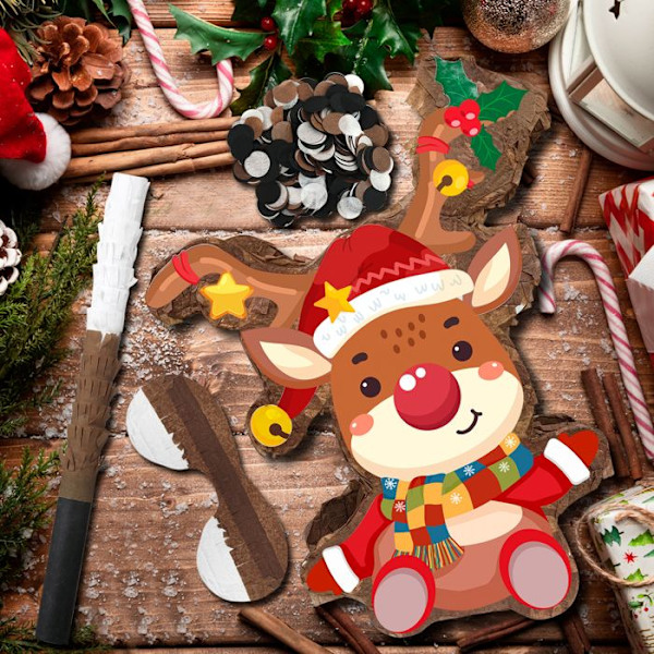 Julemands-piñata sæt, Velegnet til juletemafest dekoration, Ferie dekoration Flerfärgad
