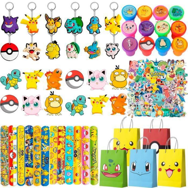 Pokémon-piñata poikien syntymäpäiville, Pikachu-juhlakoristelu, piñatajoululelu, lisävarusteet ja enemmän Flerfärgad