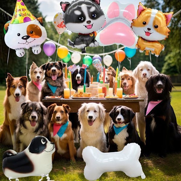 Hundballongsset, Födelsedagsballonger Paw Patrol Festdekorationer Flerfärgad