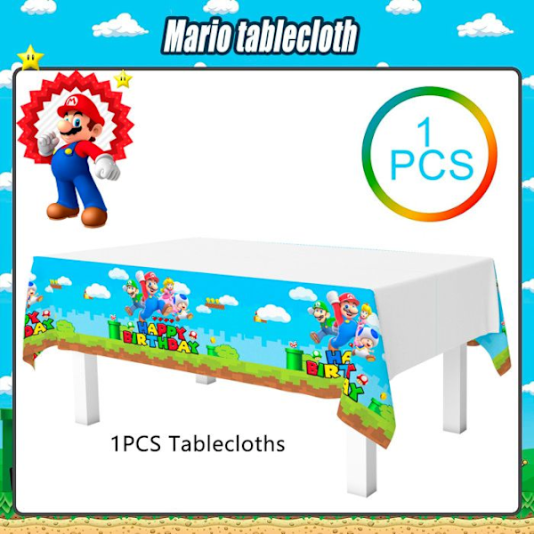 Dugem - Super Mario - 1 Styk - 42,5"x70,8" - Multifarvet - Rektangulær Flerfärgad