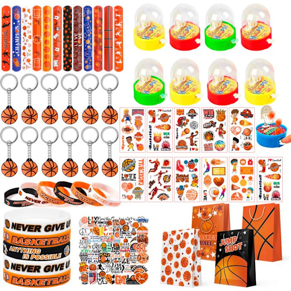 Pinata Fyllning basketboll, Present Födelsedag Barn Gäster, Pinata leksak basketboll, Assortiment Tillbehör Gadgets Set, Nyckelring Flerfärgad
