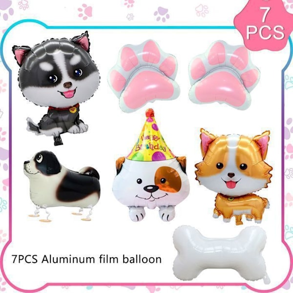 Hundballongsset, Födelsedagsballonger Paw Patrol Festdekorationer Flerfärgad