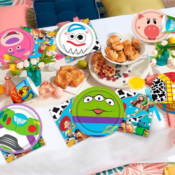 Toy Story Syntymäpäiväkoristus, Lasten Toy Story Syntymäpäiväseremonian Koristelu, Syntymäpäiväastiasto Setti Rika färger