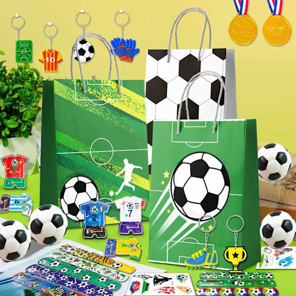Fotboll Pinata för Kille Födelsedag, Fest Dekoration, Pinata Leksak Assortiment Tillbehör Gadgets Set och mer Färgglada leksaker