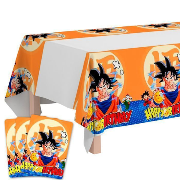 Temafestduk i Dragon Ball Z 3 delar Födelsedagsdekoration Dragon Ball Duk Födelsedagsdekoration Dragon Ball Z