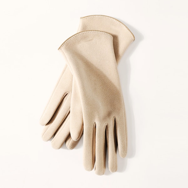 Termiska handskar med pekskärm och varmt mjukt foder Light khaki