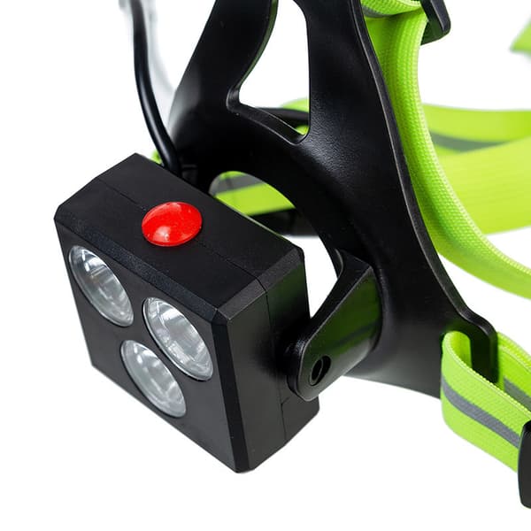 LED Brystlampe med Reflekterende Remme, 3 Tilstande, 90 Grader, USB Genopladelig