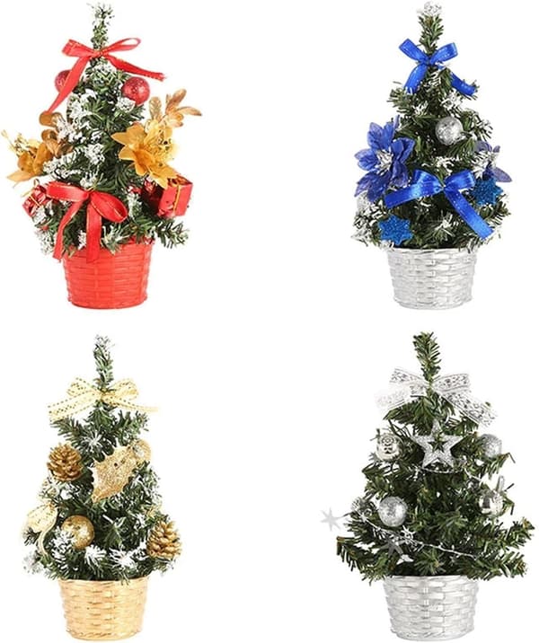 Kunstigt juletræ 20 cm, mini juletræssæt til borde Blue
