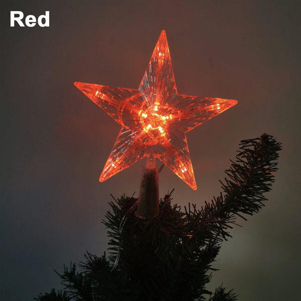 Juletræ med LED-lys, oplyst stjerne til juletræspynt style 5