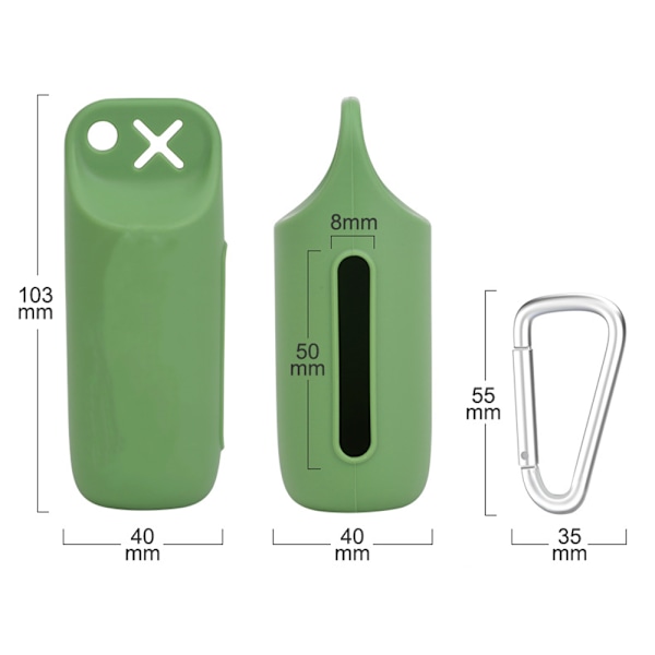 EINNENFFER Exkrementuppsamlare, 80 cm Långt handtag, ABS, Slitstarkt material, Lätt att använda med en hand, Hundskyffel, Grön