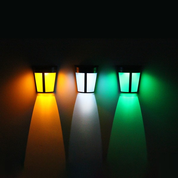 Solcells nattlampa 6LED trädgårdslampa ljussensor solenergi