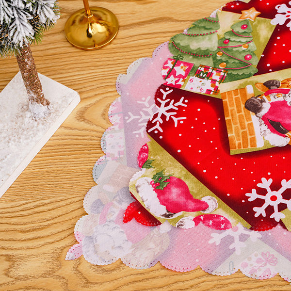 Christmas Table Linen Non-Slip Red Buffalo Plaid Farmhouse