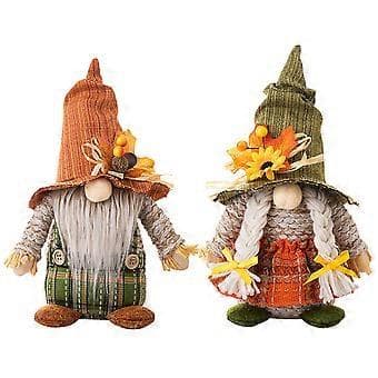 2 st Hem Thanksgiving Tomtedockor Tomtedocka Ornament Thanksgiving Fyllda Tomtar