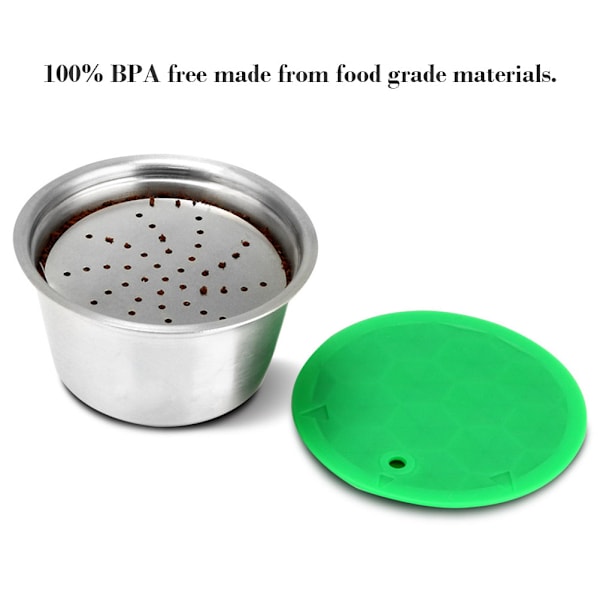 Rostfria påfyllningsbara kaffekapslar Återanvändbara kaffepads