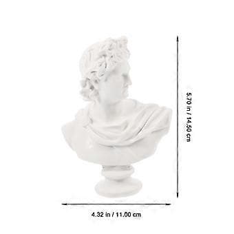 Kunstnerisk græsk statue, klassisk græsk buste statue dekor skitse maleri græsk statue harpiks græsk dekor
