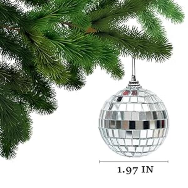 24 pcs 1.97 Inch Disco Ball Mirror Party Christmas Tree