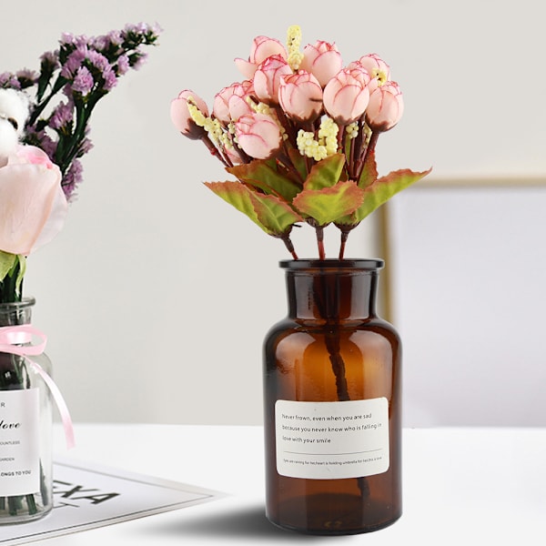 15 stjälkar konstgjorda blommor bukett för bröllopsfest hem