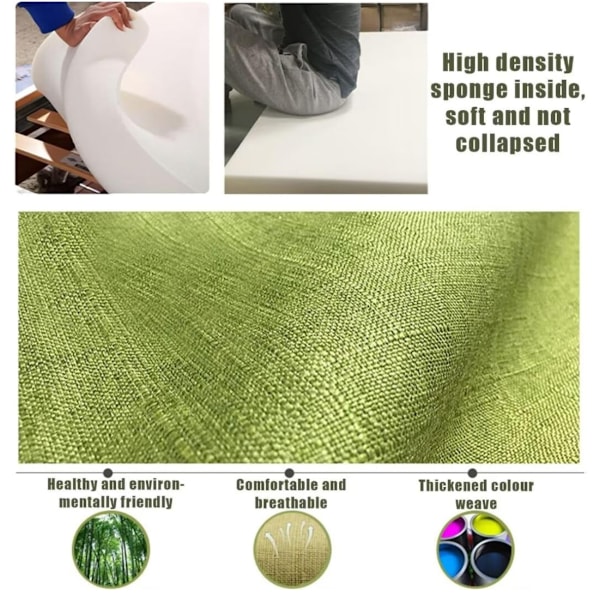 5 cm tjock sittdyna för bänk, tvättbar stolsdyna för bänk, trädgårdsbänkdyna utomhus, stor sittdyna för stol golv kontorsstol, Style 3