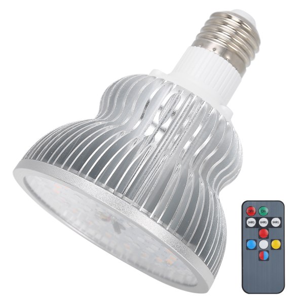 50W 64LED inomhusväxtlampa med fjärrkontroll, fullspektrum växtlampa med timerfunktion