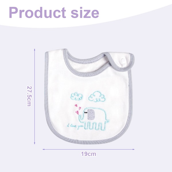 Bebis Haklappar Mjuka Absorberande Ekologisk Bomull Saran Wrap Dregelhaklappar Set (0-36 månader för baby pojke, baby flicka, nyfödd) Style 2
