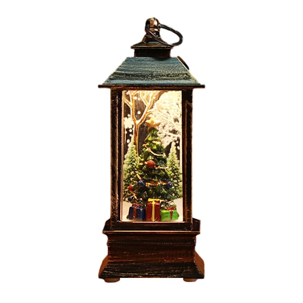 Lighted Snow Globe Christmas Lantern, Battery Operated Snow