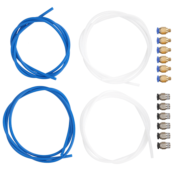 4st PTFE-slang + 6st PC4-M6-kontakt + 6st PC4-M10-kontakt 3D-skrivartillbehör