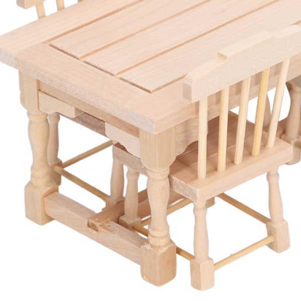 Miniatyr Matsalsset För Dockhus, Realistisk Design Trämöbelmodell Miljövänligt Material Robust Konstruktion Inredningsmodell Möbler (5 st)
