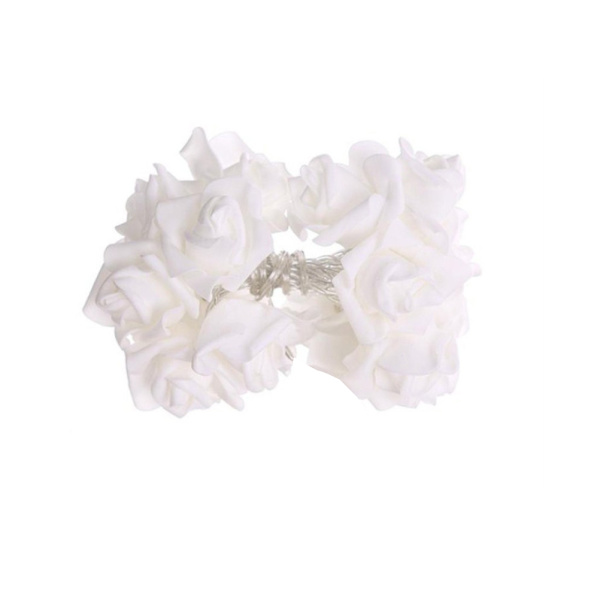 Rosa ros blomster ljusslinga batteridriven 10LEDs fe