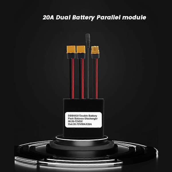 Dobbel batteriutladningsomformer tilkoblingsadapter 12V-72V 30A modul balansert utladning