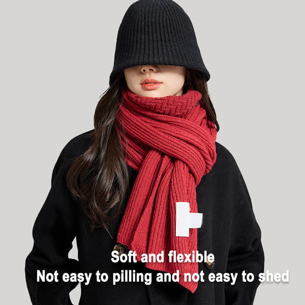 Varm höst- och vinterhalsduk, enfärgad varm vinterhalsduk