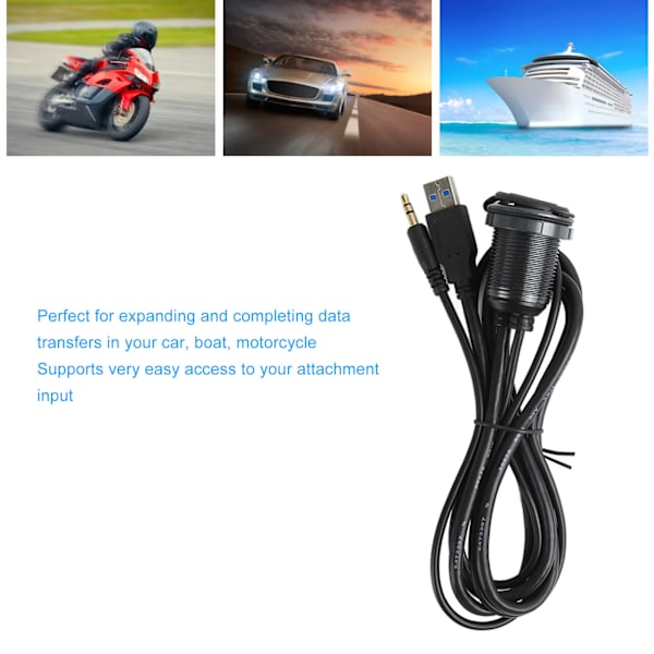 USB Dash Monteringsadapter För Fordonspanel Vattentät Funktion Snabb Överföring Med LED-indikator Och Full Profil Installationsfäste Multi Användning