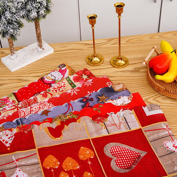 Christmas Table Linen Non-Slip Red Buffalo Plaid Farmhouse
