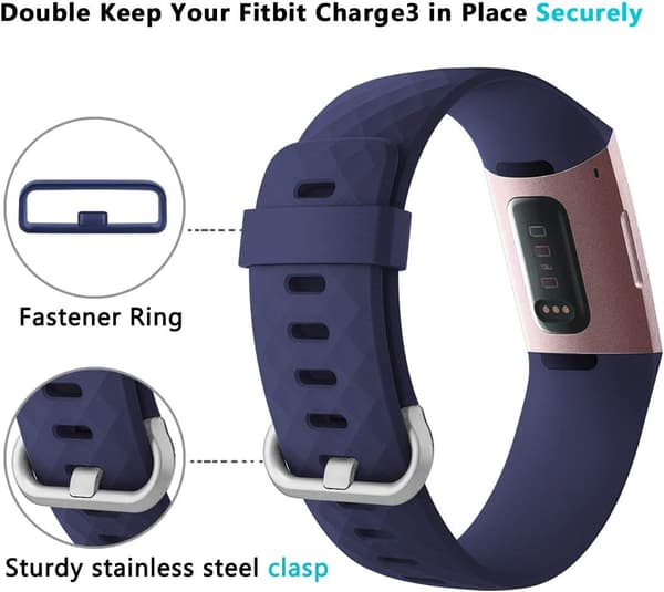 2-pack ersättningsarmband kompatibla med Fitbit Charge 3/Fitbit C