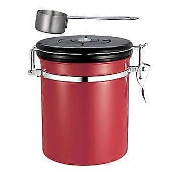 1.5L Brons Rostfritt Stål Lufttät Kaffebehållare med Datumspårning För Kaffe, Vakuumförseglad Lufttät Behållare, Kaffeburk 1500ML, C