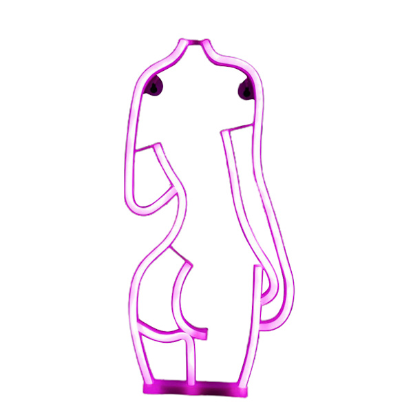 Lady Neon Lights LED Neon Skylt för Väggdekor USB Batteri