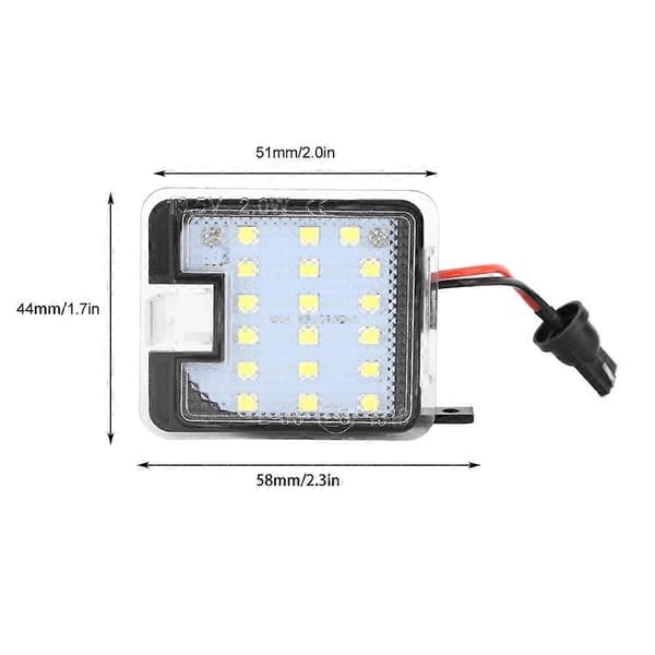 2 stk. LED-vingespejl, høflighedslys, udvendig gulvlampe, passer til Ford/Focus 2013
