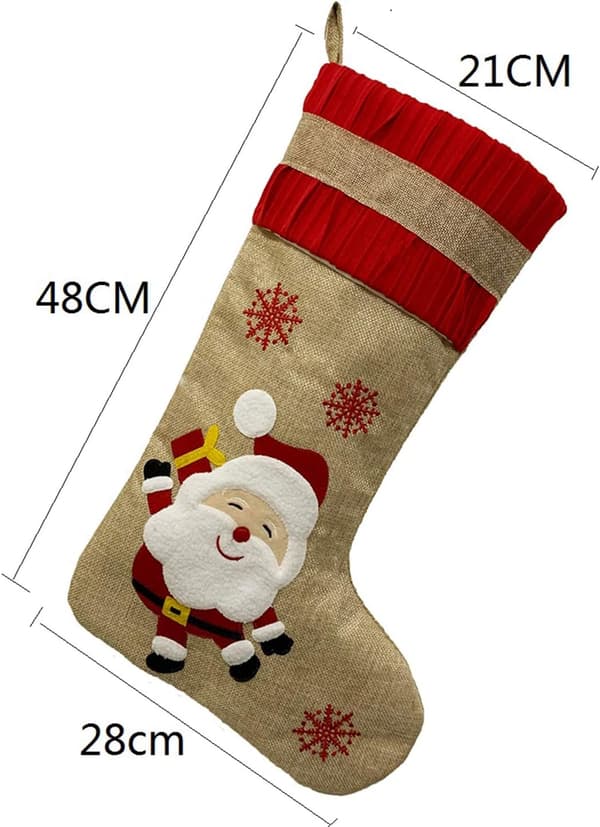 Jultomte, Snögubbe, Ren Glädje: Set med 4 Julstrumpor