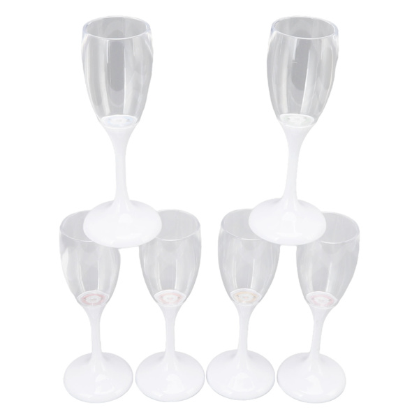6 st LED-vinglas med ljus, champagne-glas med 6 färger, belysning för heminredning till fest