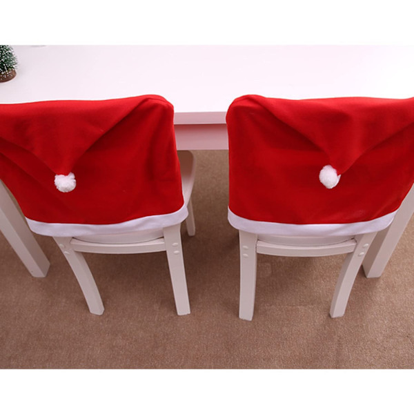 com-four® 4X Premium Stuhlhussen für Weihnachten -