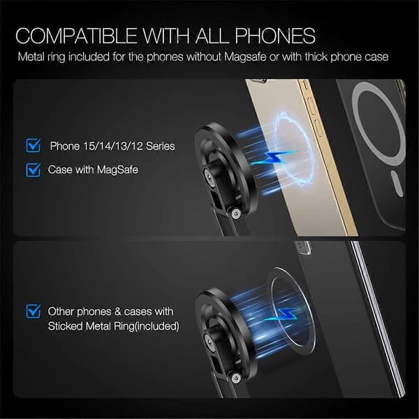 Sammenfoldelig magnetisk stativ Telefonholder Selfie Stick Smartphone Bordholder til Telefonfotografering Stativ