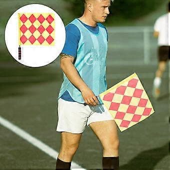 2 st Fotboll Kommando Flaggor Domarflaggor Signalflaggor Domarutrustning
