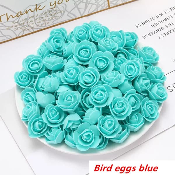 3.5cm Artificial Roses, 100-pack, DIY Foam Flower Buds, Decoration Material