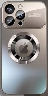 Fingeraftryksresistent, fuldt dækkende, stødabsorberende etui til iPhone 15 Pro Max Titanium Gray