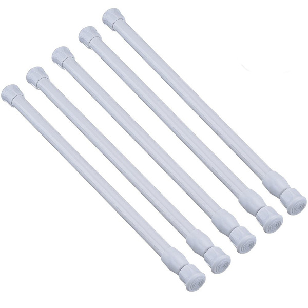 Spännstänger, 5-pack justerbara fjäderstål skåpstänger