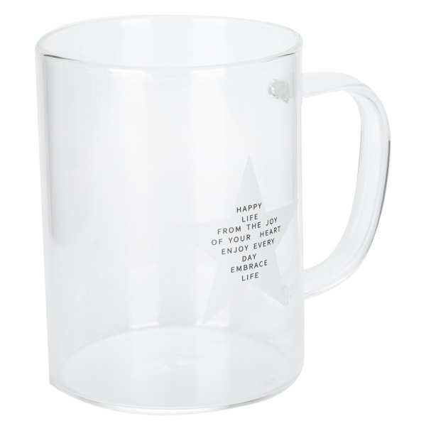350ml Transparent mjölkkopp Kaffe Mugg Te Glas Drinkware med