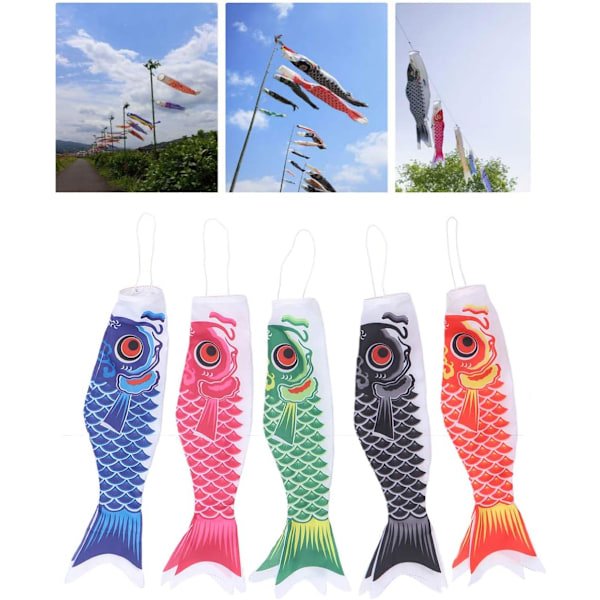 Carp Vindstrumpa Streamer Fisk Flag Kite Koinobori Hängande Dekor